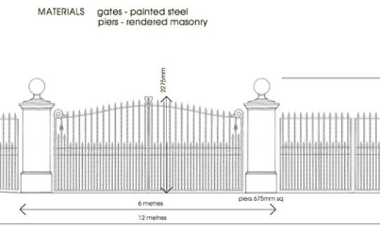 Electric Steel Gates with Railings