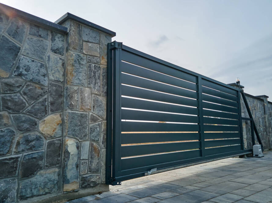 Electric sliding gates for curb appeal